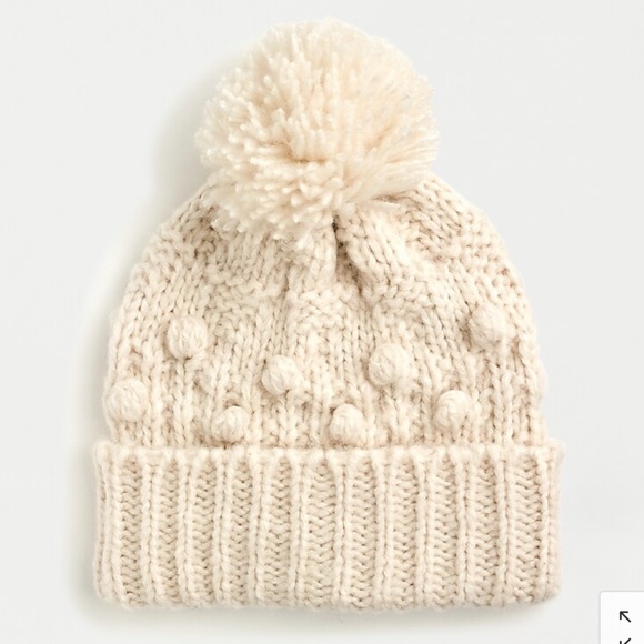 J Crew Chunky knit bobble beanie
